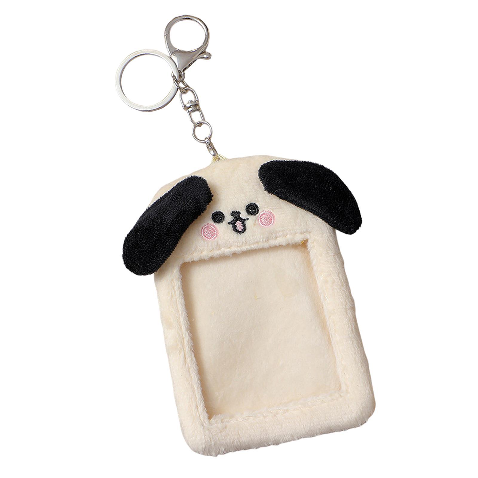 Plush Photocard Holder Protective Case Pendant Protection Sleeve Stationery for Shoulder Card Picture
