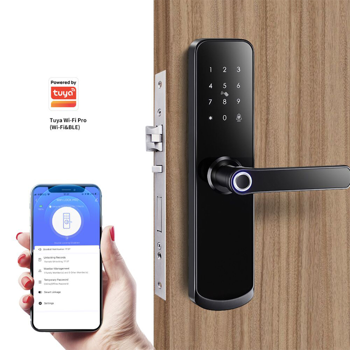 Khóa Cửa Wifi Thông Minh Điều Khiển Qua Ứng Dụng Tuya DHC-A260