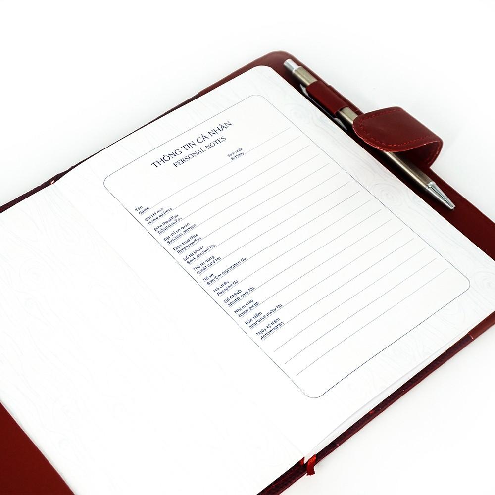 Sổ bìa da 200 trang HH Edition DailyBook A5