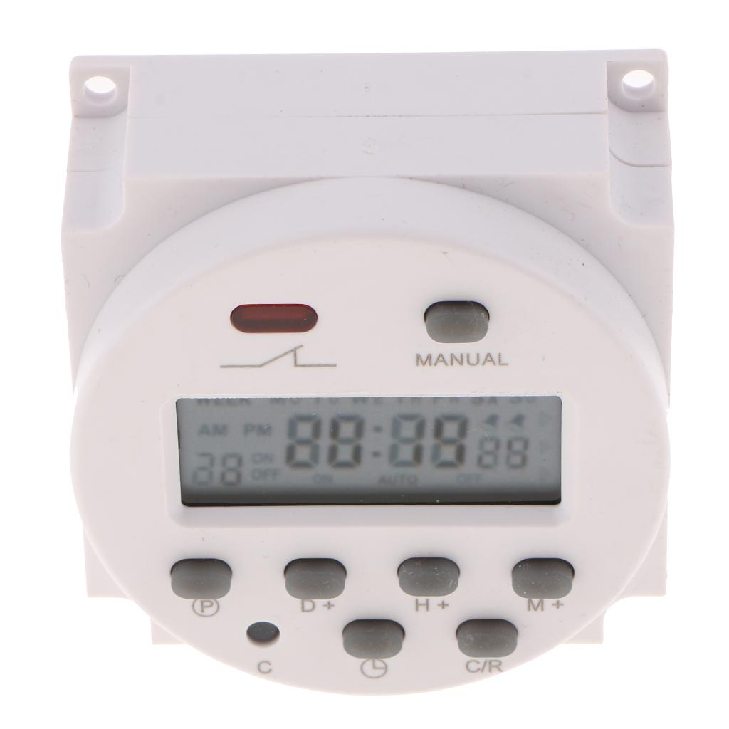Digital LCD Relay Switch Weekly Programmable Electronic Time Timer 220VAC