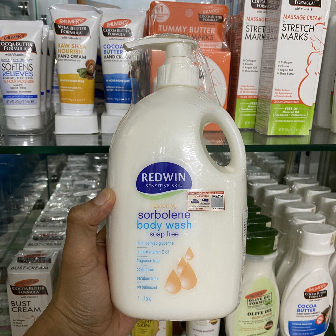Sữa tắm Redwin Sorbolene body Wash With Vitamin E 1000ml - làm sạch và cân bằng độ ẩm