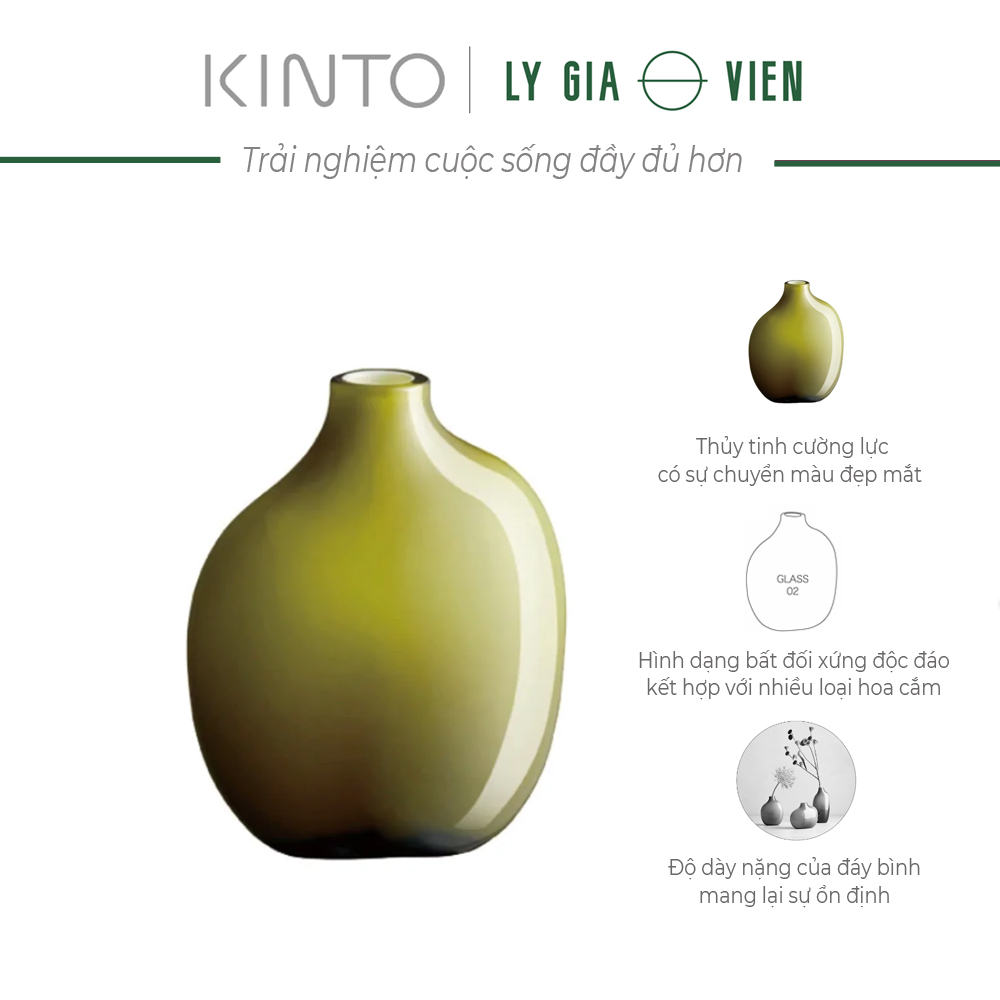 Lọ Hoa Trưng Bày Kinto Sacco Vase Glass 02