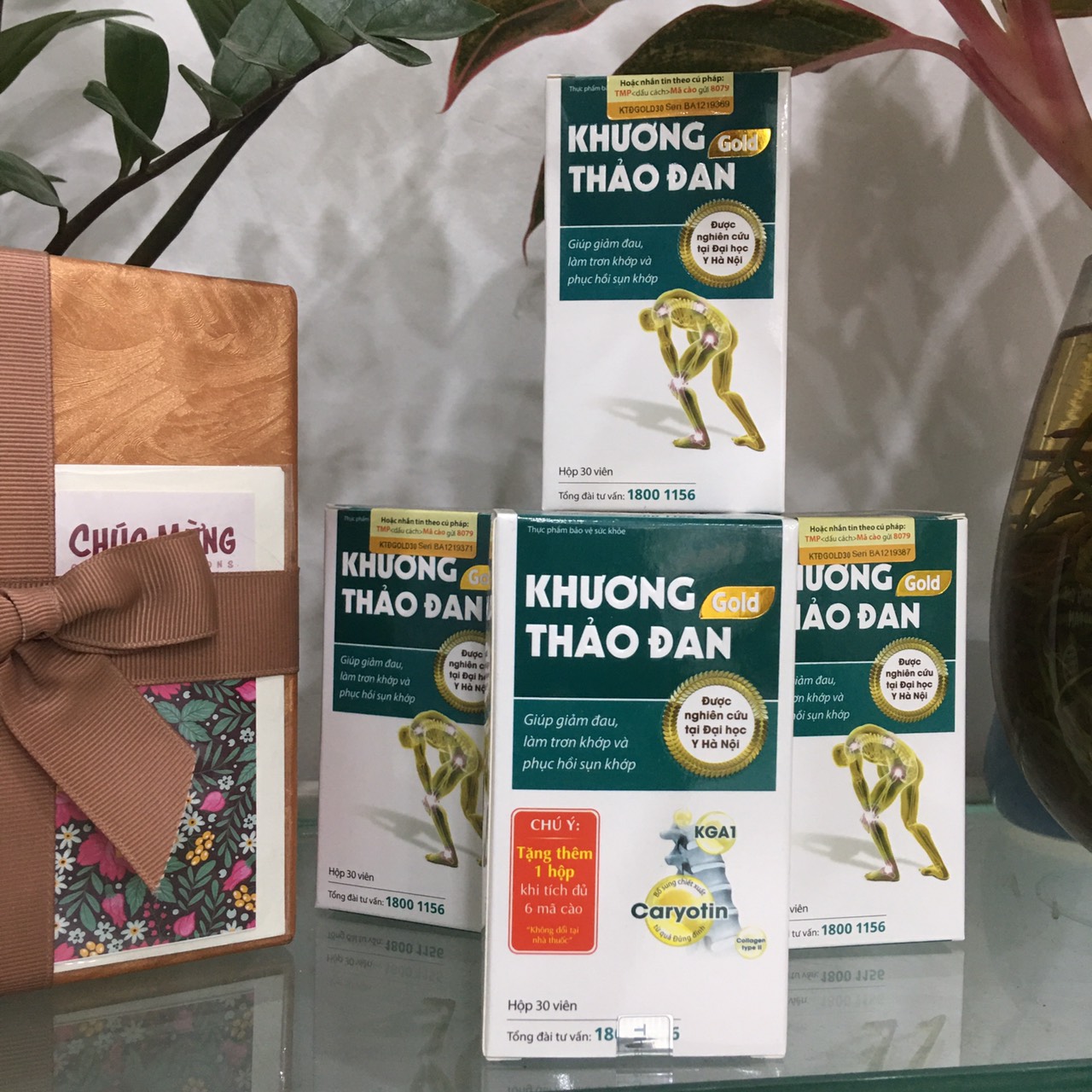 Combo 4 hộp Khương thảo đan Gold 30v- Hỗ trợ xương khớp