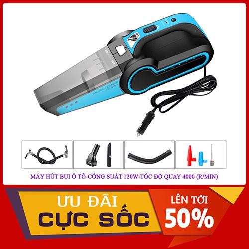 Máy hút bụi ô tô mini cầm tay 12v cao cấp công suất 120w 4 in 1 siêu mạnh