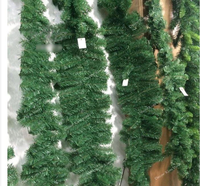Dây Lá Thông Xanh Trơn Dài 1.8m, 2.7m Trang Trí Giáng Sinh Noel