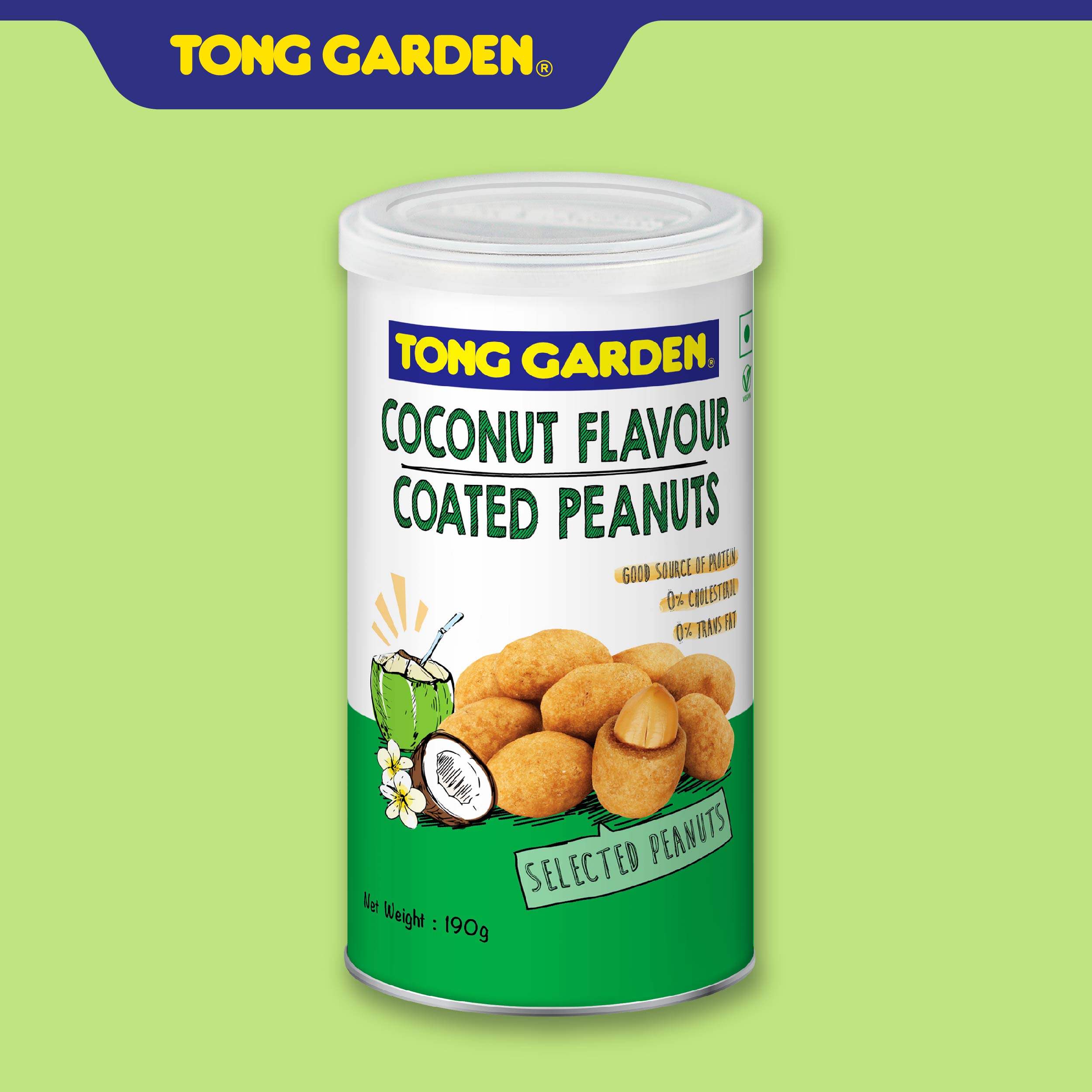 ĐẬU PHỘNG DA CÁ SỮA DỪA TONG GARDEN LON 190G