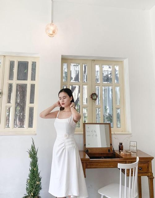 Đầm thiết kế ba màu Siêu yêu ẢNH THẬT