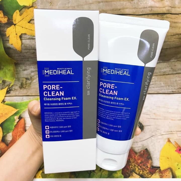 Mediheal Sữa Rửa Mặt Tạo Bọt Than Hoạt Tính Làm Sạch Sâu lỗ Chân Lông Pore-Clean Care Cleansing Foam EX 170ml