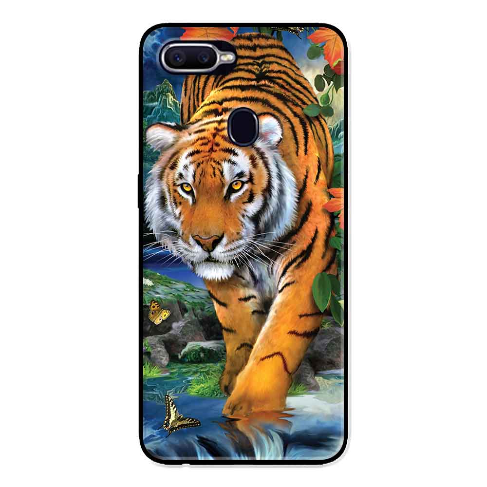 Ốp Lưng in cho Oppo F9 Mẫu Nền Hổ Mẫu 1 - Hàng Chính Hãng