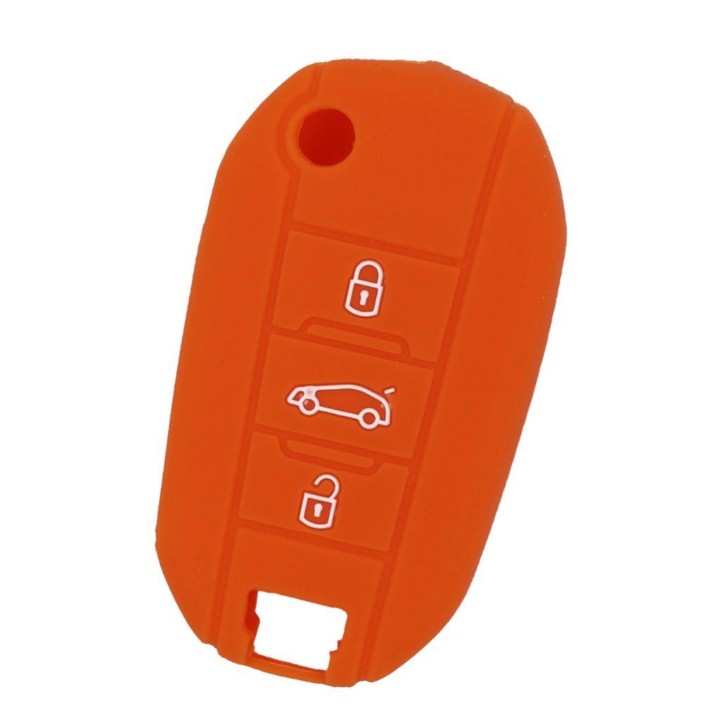Silicone  for  Folding Remote Key Fob Case Shell Orange