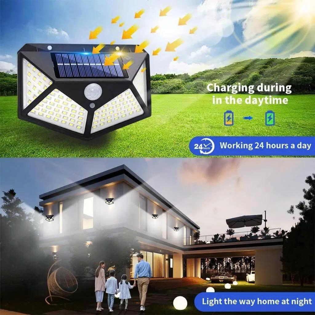 Đèn tường ngoài trời năng lượng mặt trời Cảm biến cơ thể Chuyển Động Pin Năng Lượng Mặt Trời