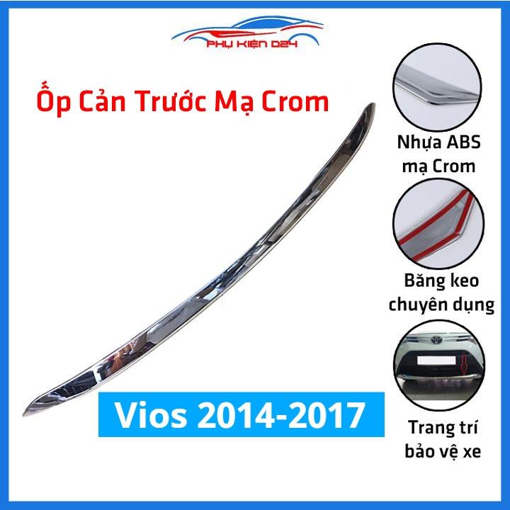 Ốp cản trước cho Vios 2014-2015-2016-2017 mạ crom trang trí chống trầy bảo vệ xe