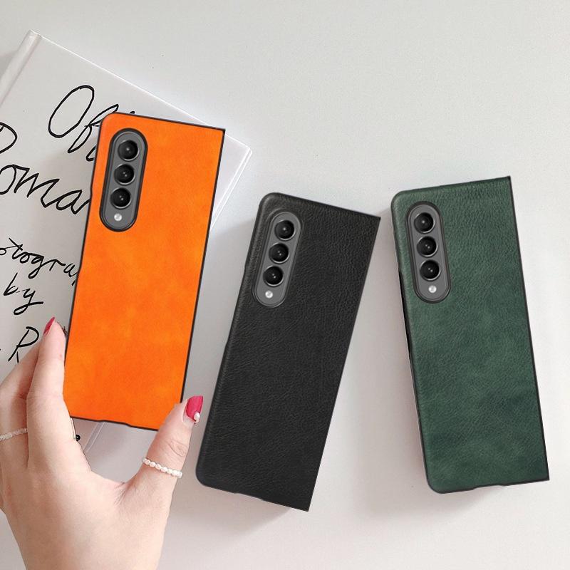Ốp Lưng Da Cho Samsung Galaxy Z FOlD 4 / Z Fold 3 5G