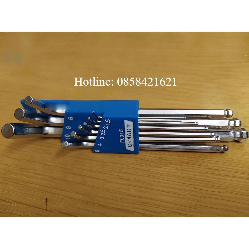 Bộ lục giác đầu bi 9 chi tiết hệ mét F0015-MM CMART