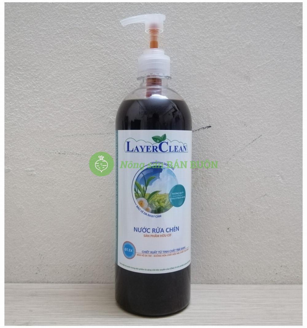 Combo 3 Chai Nước Rửa Chén Hữu Cơ Layer Clean - Hương Quýt, Thể Tích: 800ml