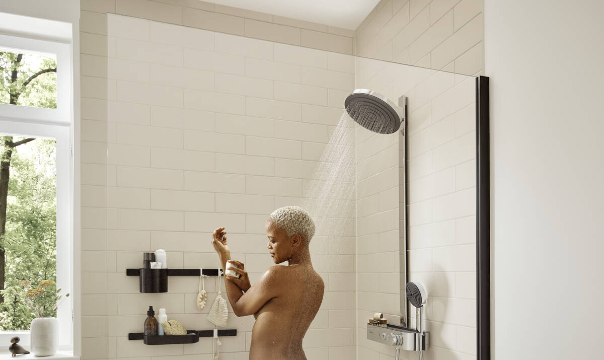 Móc treo khăn đôi HANSGROHE WallStoris 27914 - Hàng nhập khẩu