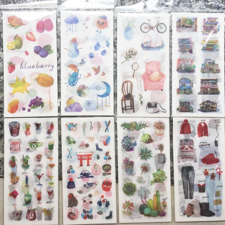 Set 48 - 120 Miếng Nhãn Dán Sticker Trang Trí Planner Stg070 (Giao ngẫu nhiên)