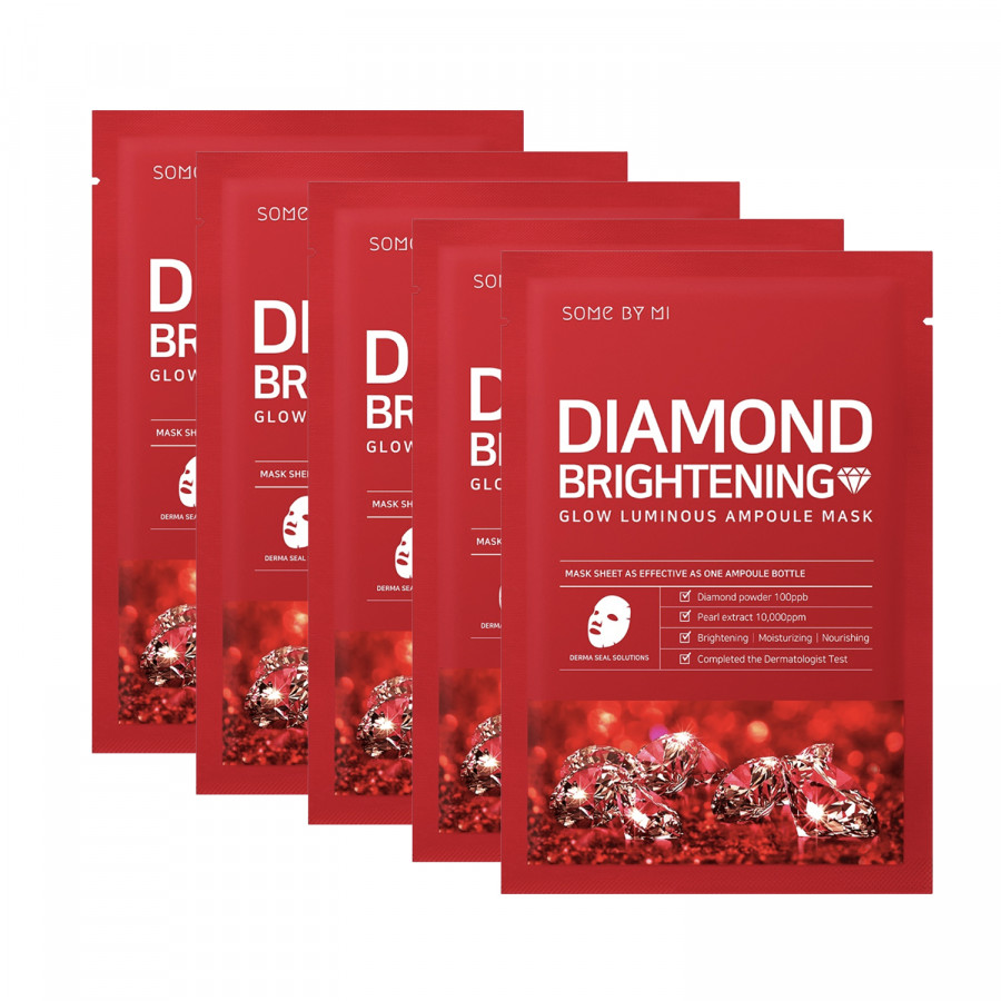 Combo 5 Mặt Nạ Giấy Dưỡng Sáng Da Da Some By Mi Diamond Brightening Mask Sheet 25g x5