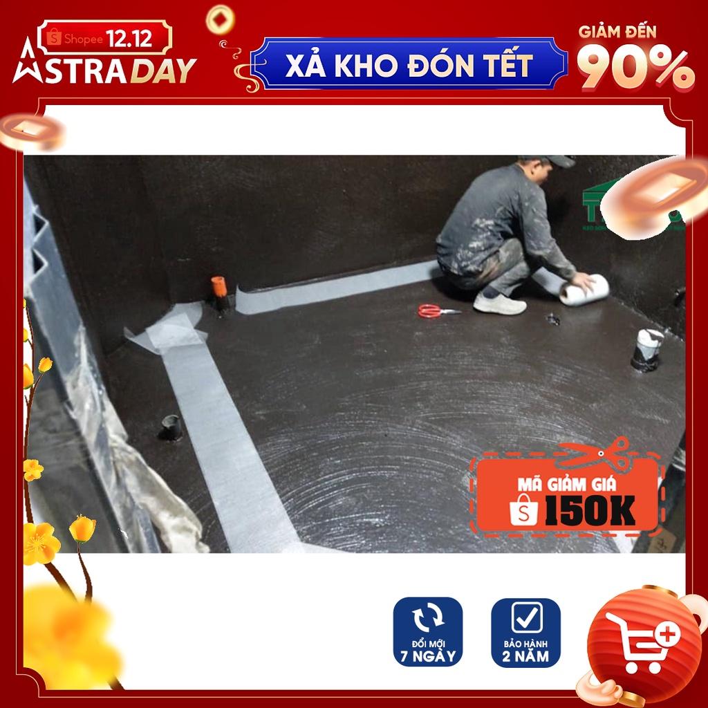 Keo Sơn Chống Thấm Dột 1 Thành Phần TAIKOMI CT4 - Chuyên Xử Lý Chống Thấm Ngược, Môi Trường Ẩm, Bể Âm, Hố Thang Máy, Nhà Vệ Sinh - Thùng 1 Lít, 5 Lít, 10 Lít và 18 Lít / Tặng kèm thêm Vải Polyester và chổi