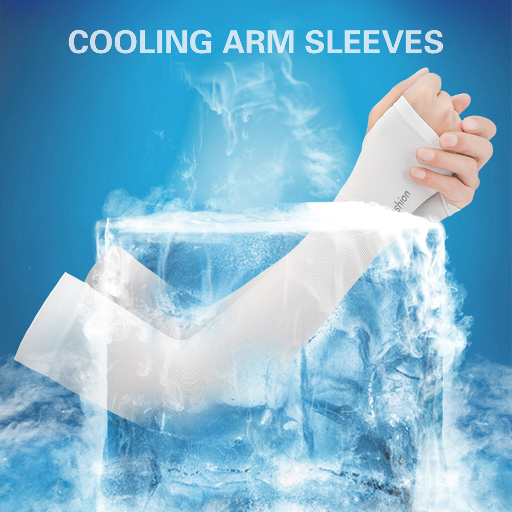 1 Cặp Tay Áo Làm Mát Chống Tia UV Dành Cho Người Đạp Xe/Lái Xe/Chạy Bộ