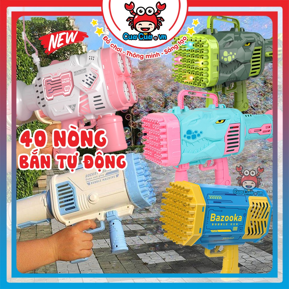 Súng bắn bong bóng 60 nòng 44 80 nòng , súng thổi bong bóng xà phòng đồ chơi cỡ lớn siêu mạnh dùng pin sạc