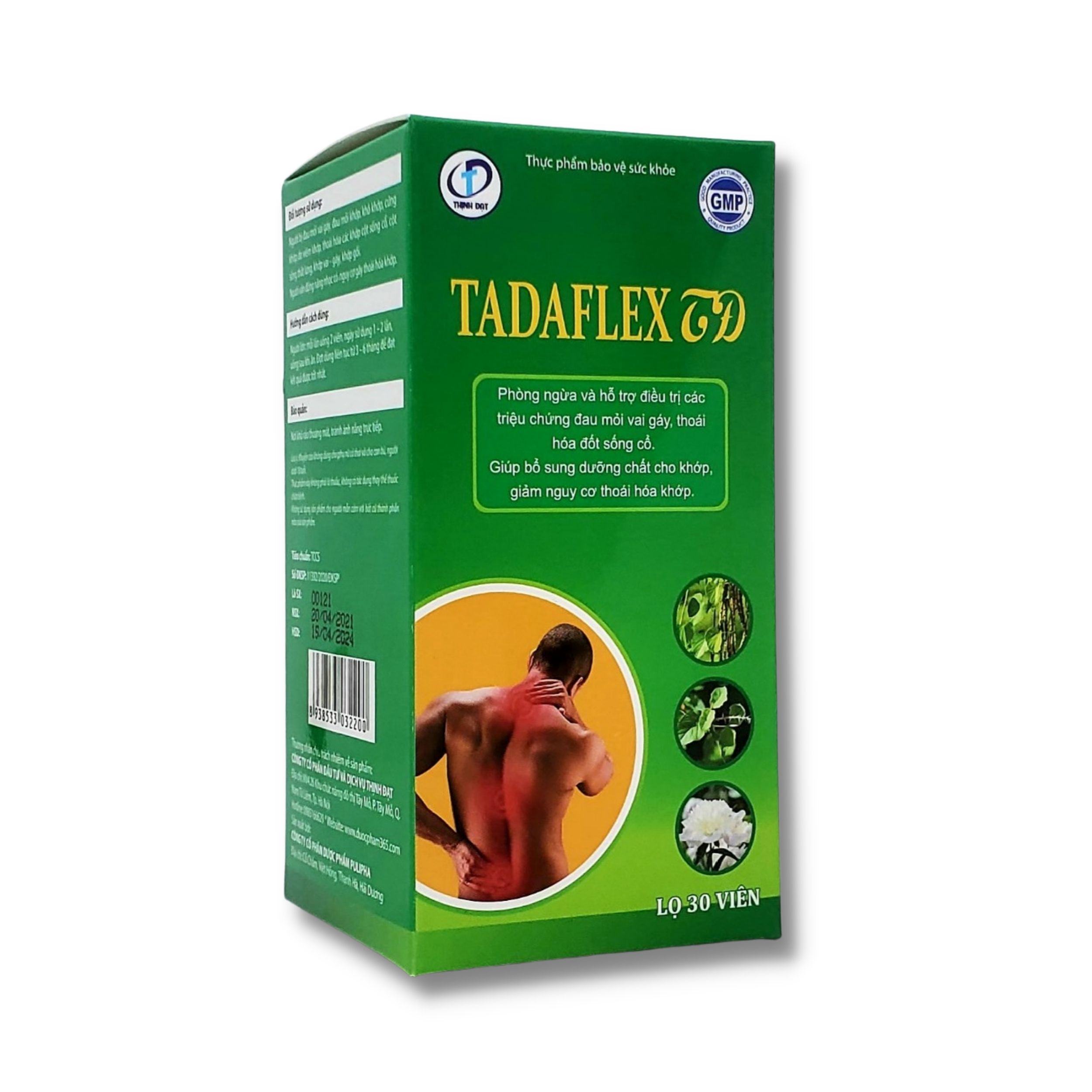 VIÊN VAI GÁY TADAFLEX - Bảo vệ và nuôi dưỡng sụn khớp, giúp xương khớp chắc khỏe, hỗ trợ giảm các triệu chứng đau mỏi vai gáy, viêm khớp, thấp khớp