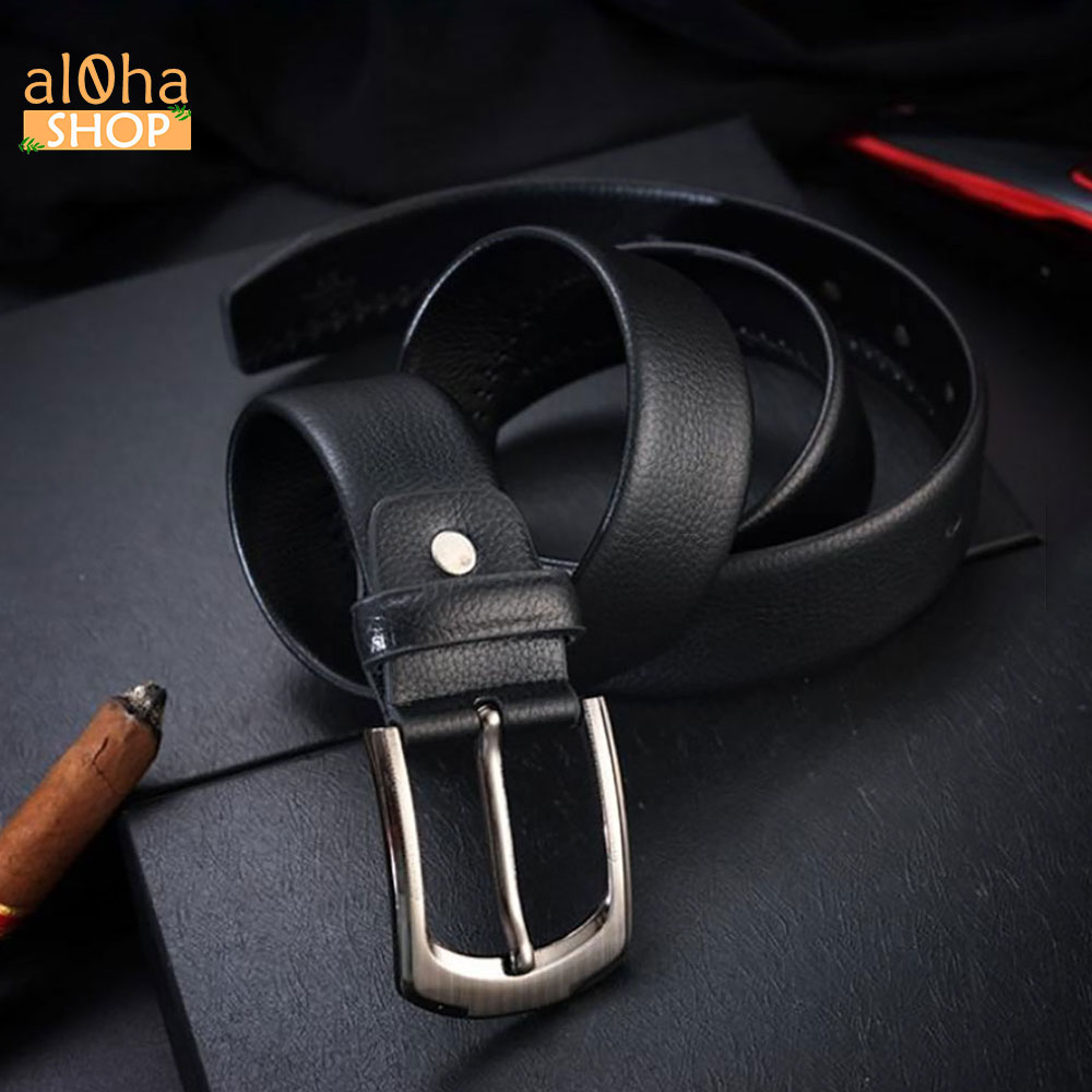 Thắt lưng Classic khoá kim gài da nam cao cấp - al0ha Shop