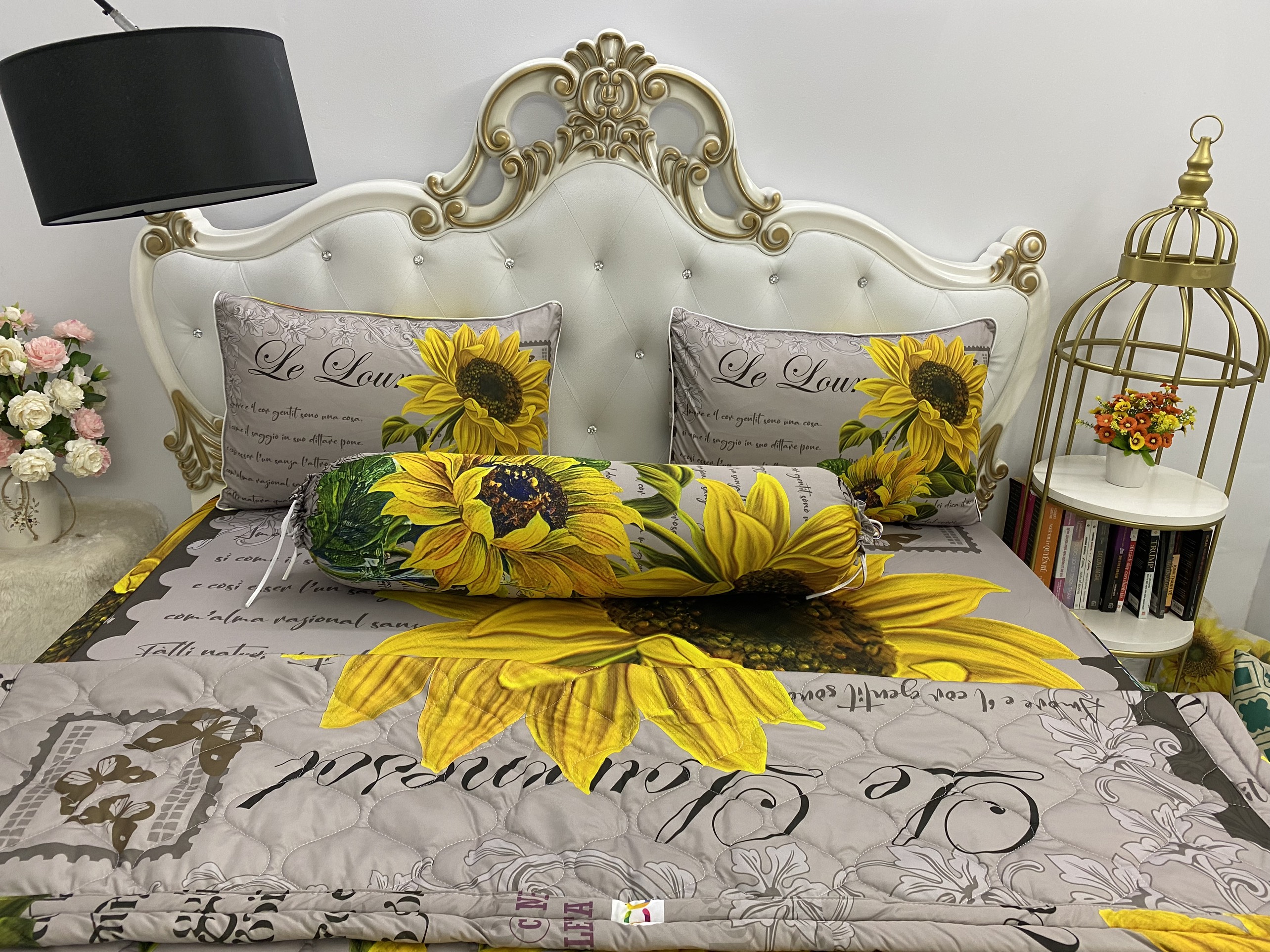 Bộ Drap mền gối thun Ý 5D Cao Cấp , mát lạnh, thấm hút tốt.