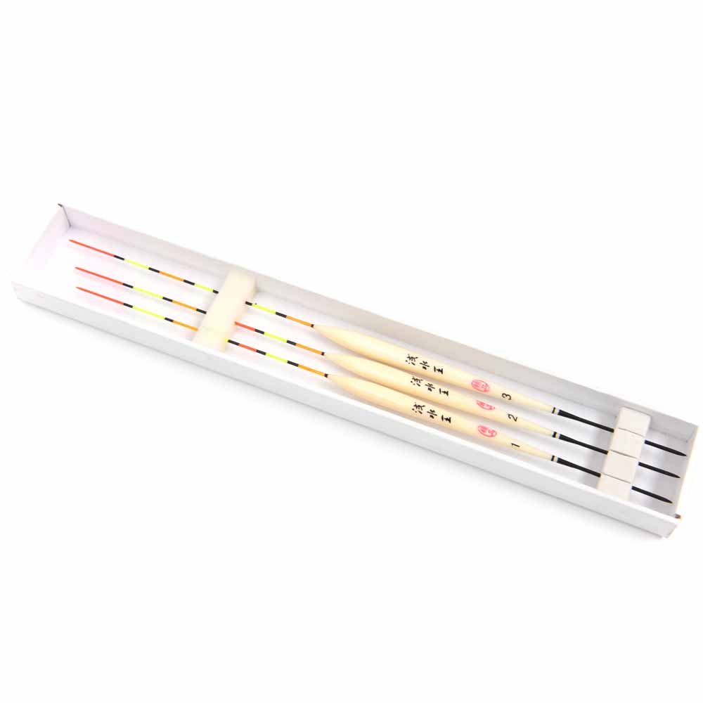 3 phao câu cá làm bằng gỗ Barr, nhẹ và thuận tiện khi sử dụng thích hợp cho câu cá nước nông