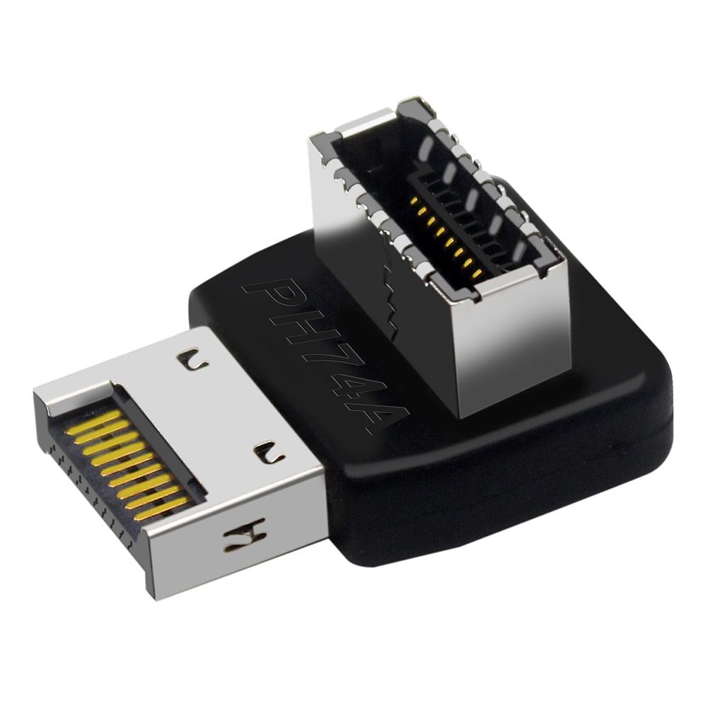 USB 3.1 Type-E 90 độ chuyển đổi USB Bộ chuyển đổi tiêu đề cho đầu nối bo mạch chủ Phụ kiện máy tính trên máy tính để bàn làm việc DIY