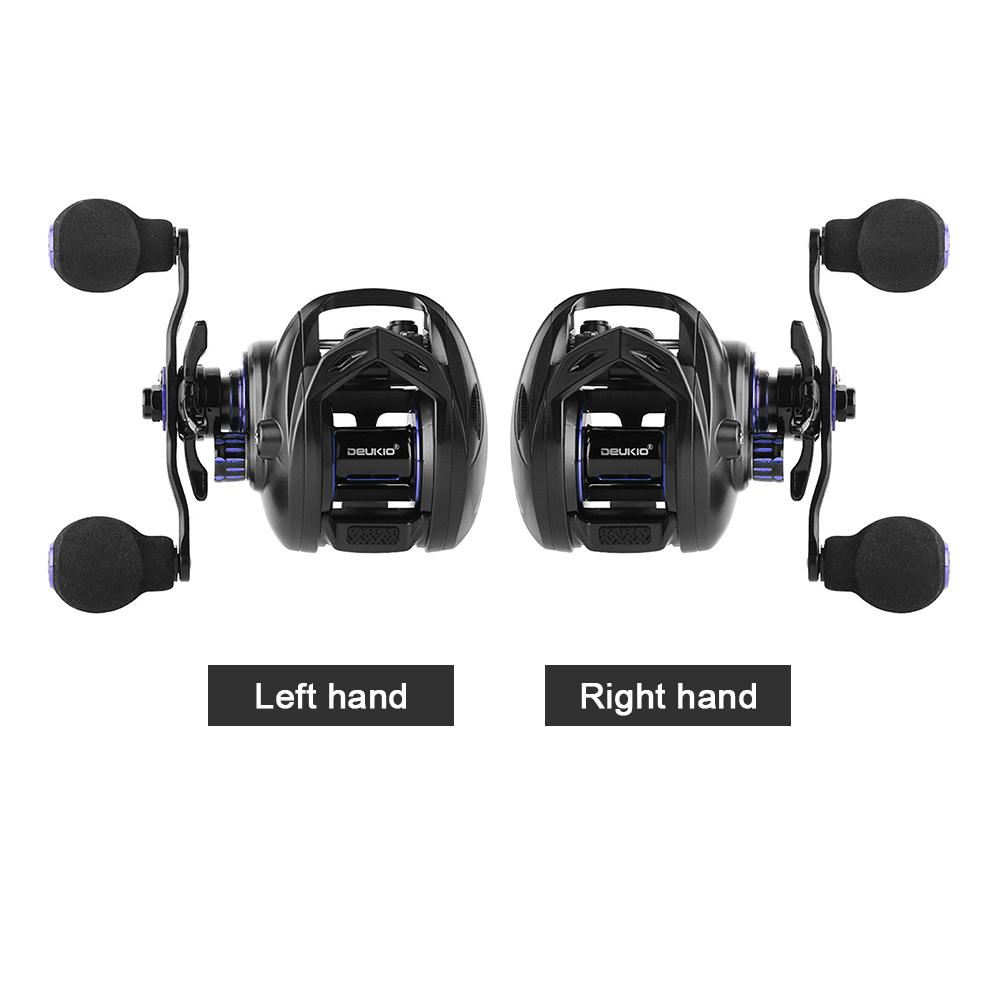 Carbon Fiber Baitcasting Reel 5+1BB Baitcaster Reel Fishing Reel High Speed 6.3: 1 Gear Ratio Magnetic Brake System