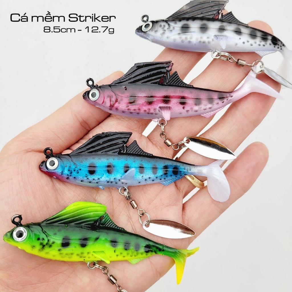 Mồi câu lure cá lóc mồi mềm giả cá thòi lòi mồi câu lure có thìa thu hút cá khi chuyển động nặng 12gram