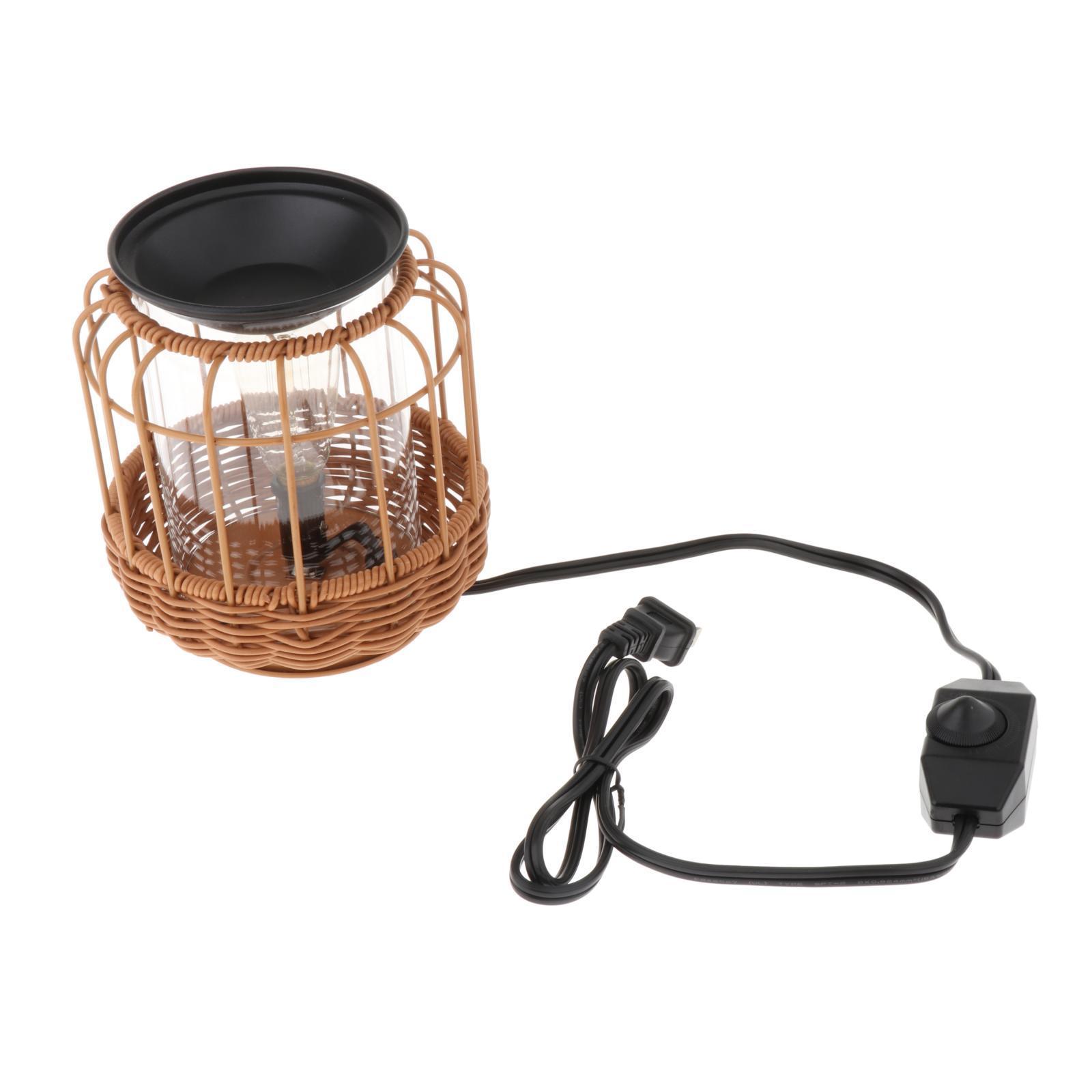 Metal Melt Warmer with Bulb Oil Burner Scented Melter Burner Night Light Melting Heater Essential Oil Warmer for Bedroom Home