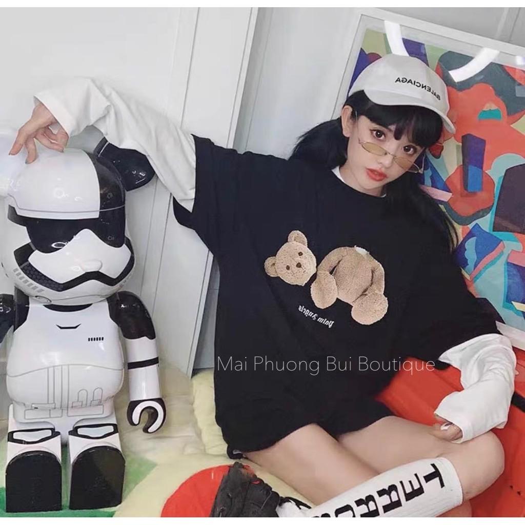Áo Thun Rộng Gấu Nâu Tay Lỡ UNISEX
