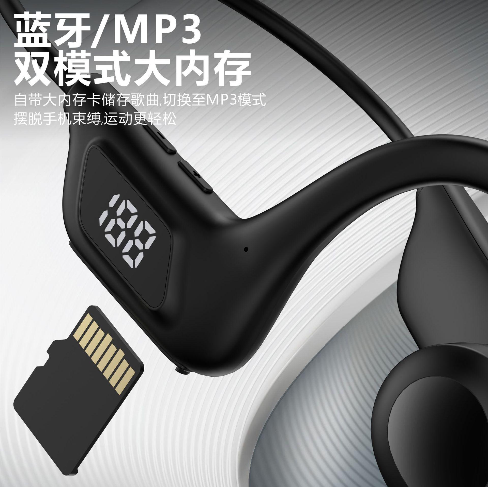 Tai nghe Bluetooth dẫn truyền xương thế hệ thứ hai bùng nổ tốt nhất Tai nghe thể thao không nhét trong tai chống thấm mồ hôi Thời lượng pin siêu dài Tai nghe