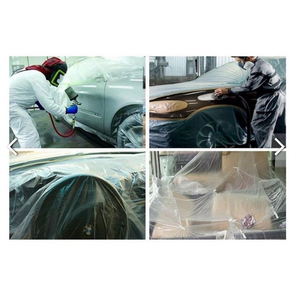 Cuộn nilon che sơn, màng che phủ bảo vệ khi phun sơn ô tô - xe máy, che nền - tường nhà kích thước 110cmx25m