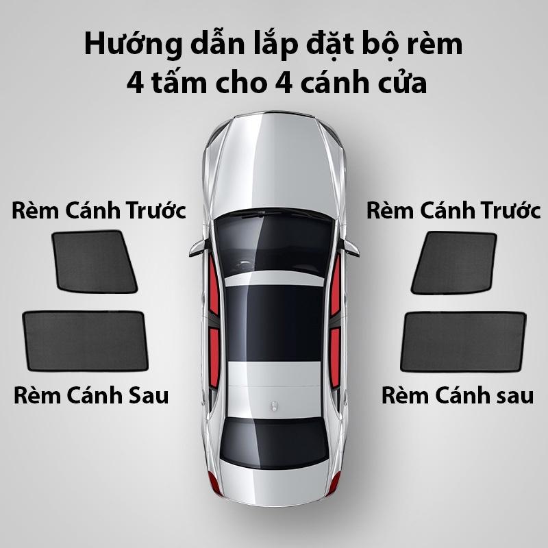 Hình ảnh Rèm Che Nắng Ô Tô - Rèm Chắn Nắng Nam Châm Cho Xe Ô tô, Bộ 4 Tấm - Đủ Các Dòng Xe