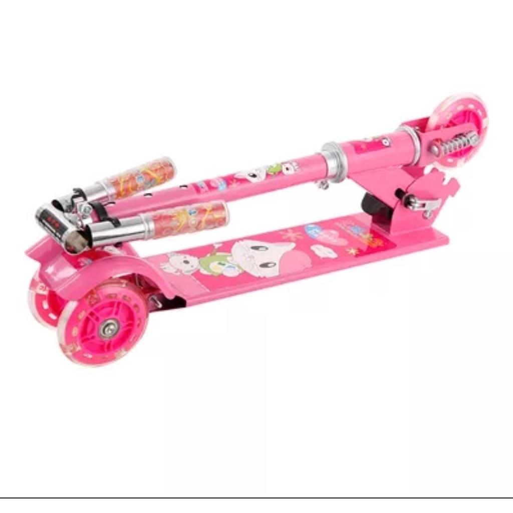 Xe trượt Scooter, Xe trượt phát sáng cho bé từ 3 - 8 tuổi chịu được tải trọng 100kg có 3 bánh