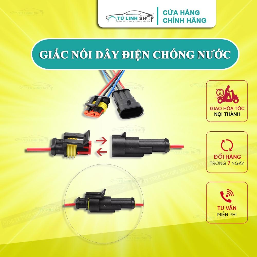 Đầu cút jack, giắc nối dây điện chống nước dùng cho xe máy, ô tô