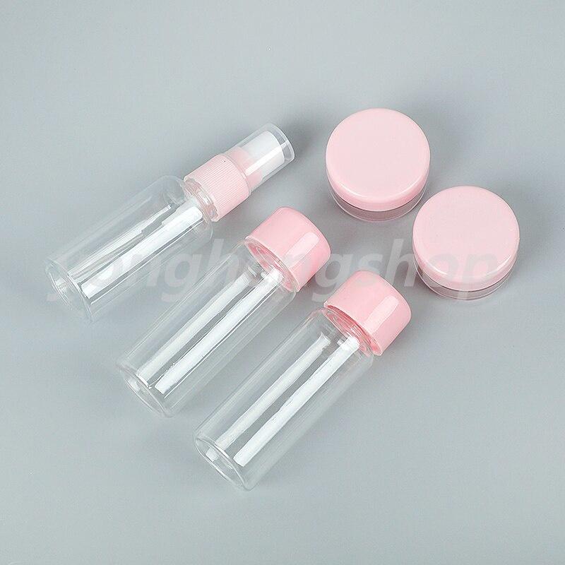 (Hàng Mới Về) Set 5 Chai Nhựa Mini Trong Suốt Đựng Mỹ Phẩm Tiện Dụng Khi Đi Du Lịch