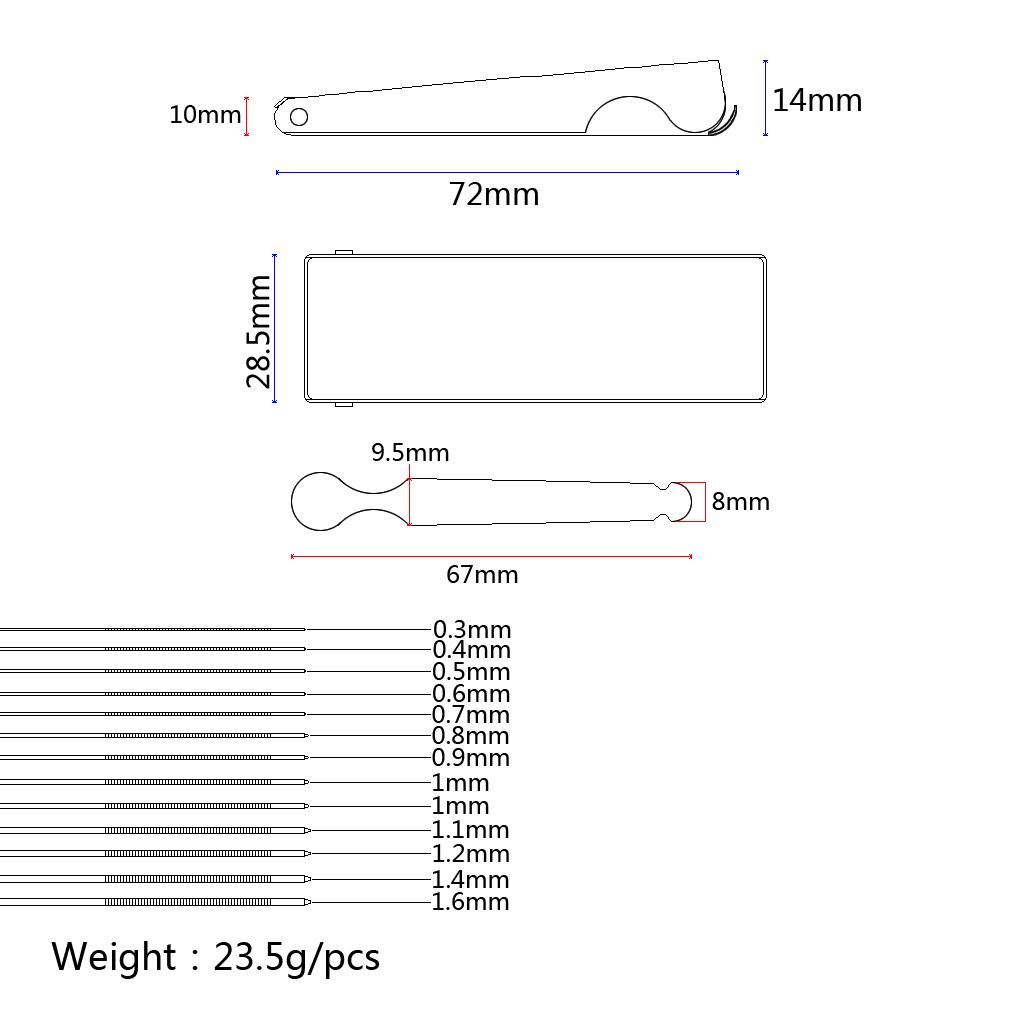 Đàn Guitar Cầu Pin Lỗ Tập Tin Dài Tập Tin Công Cụ Sửa Chữa Bộ 14 Số Lượng Lớn