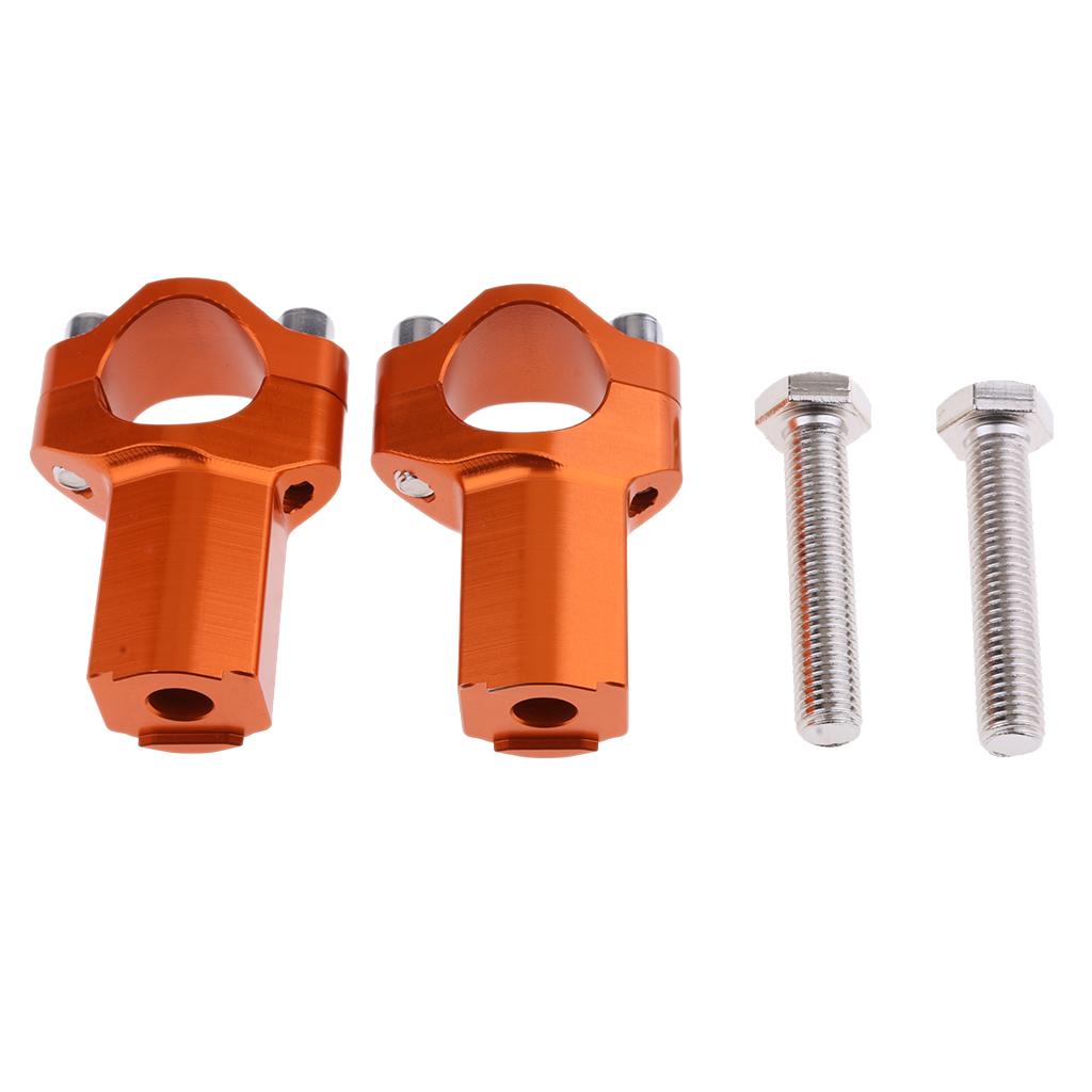 Orange CNC Handlebar Risers Bar Mount Clamp for   125-530 2000-2016