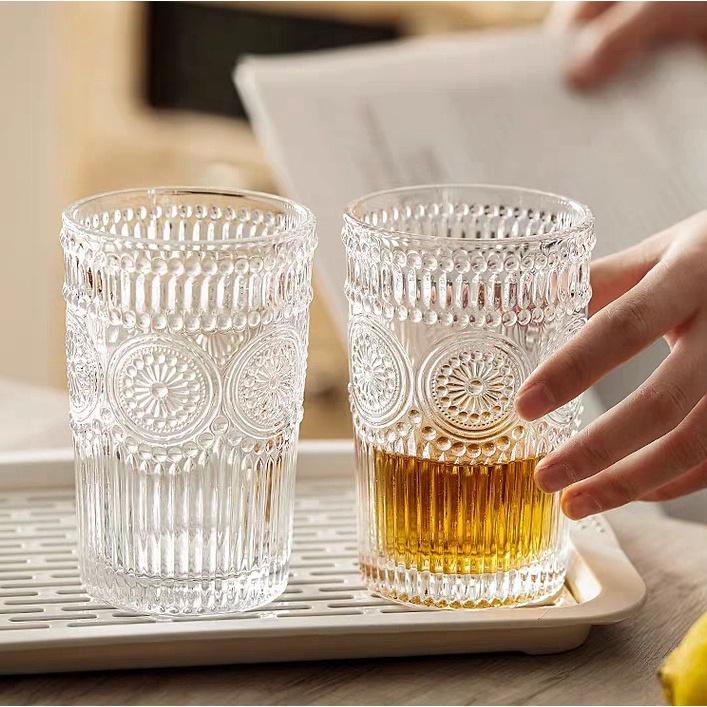 Ly cốc thủy tinh pha lê cao cấp viền nhũ vàng uống rượu whisky wine glass
