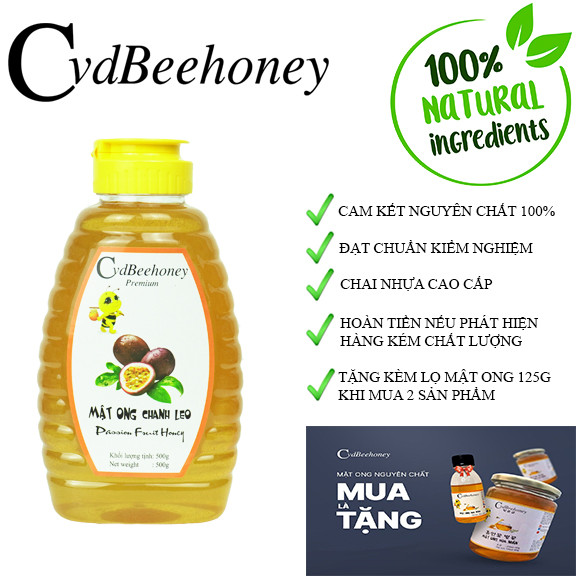 mật ong chanh leo 500g cvdbeehoney - passion fruit honey 1