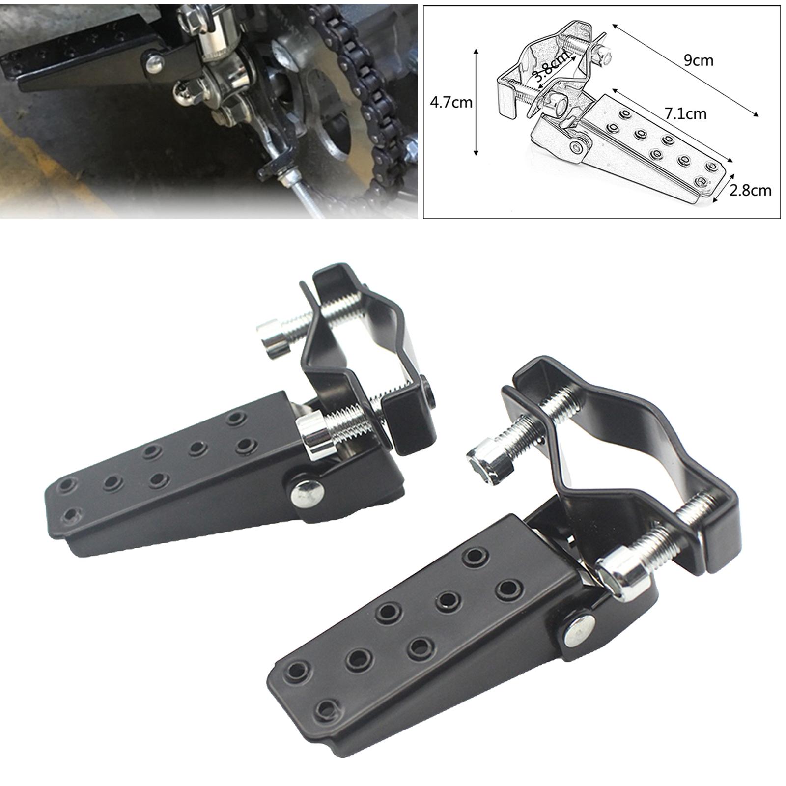 1 Pair of Motorcycle Steel Footrests Pedals Universal 25 30mm Foldable , Easy to Install