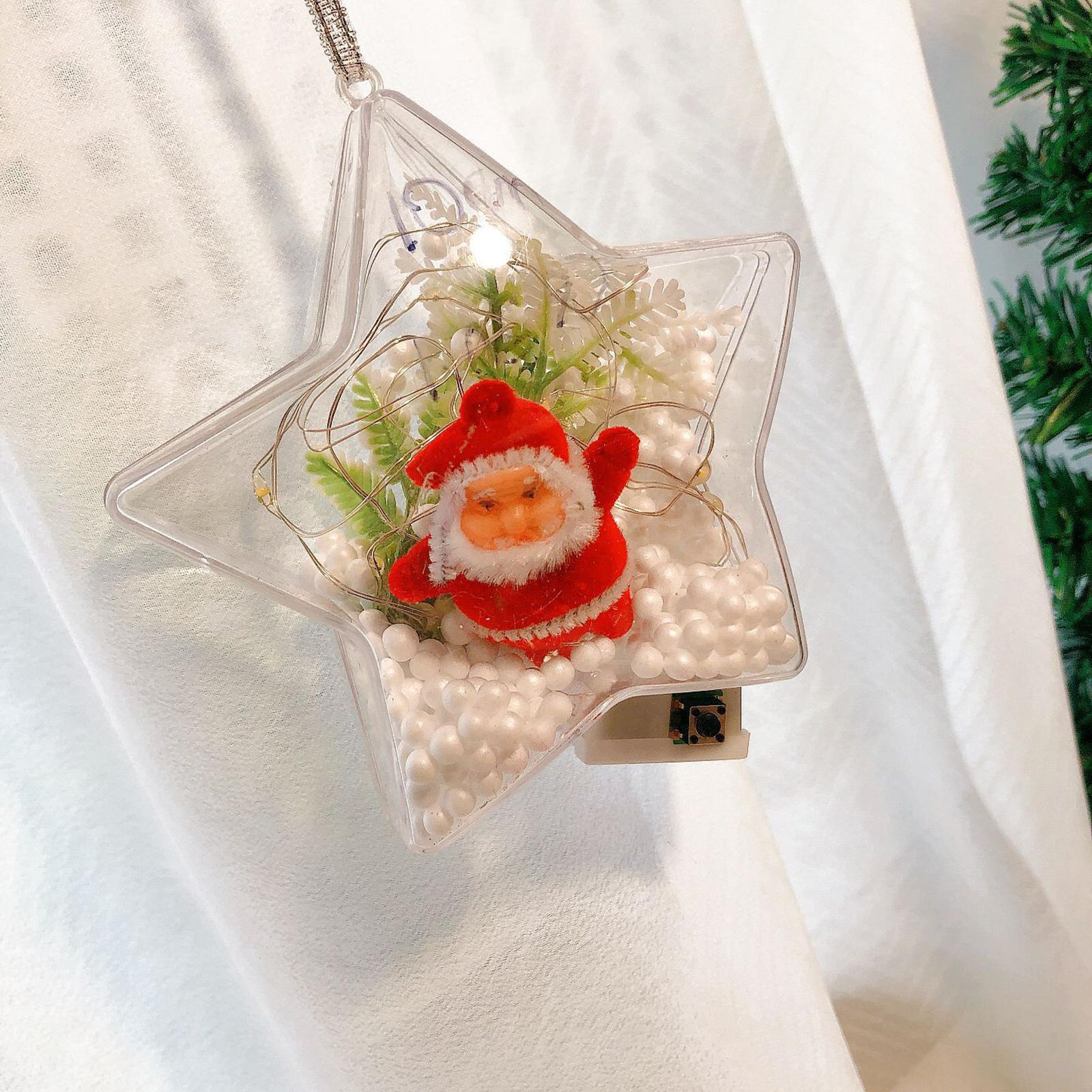 Christmas Hanging Decorations Party Ornaments Battery Powered Transparent