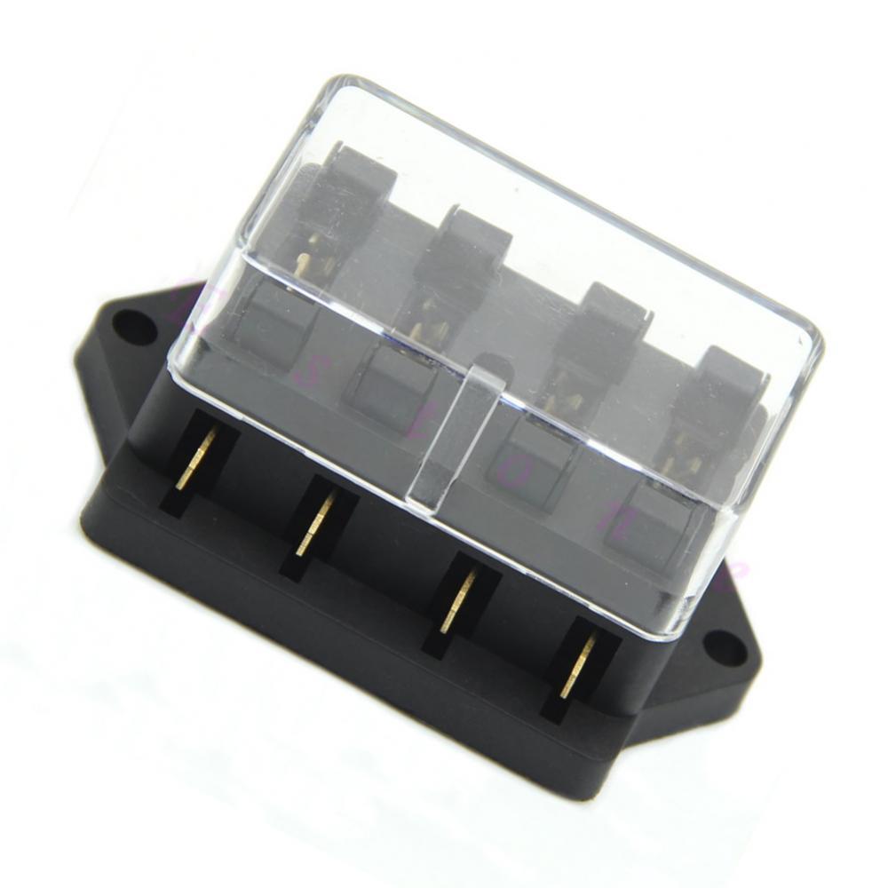 4 Way Circuit Car Boat Auto Automotive Blade Fuse Box Block Holder ATC ATO