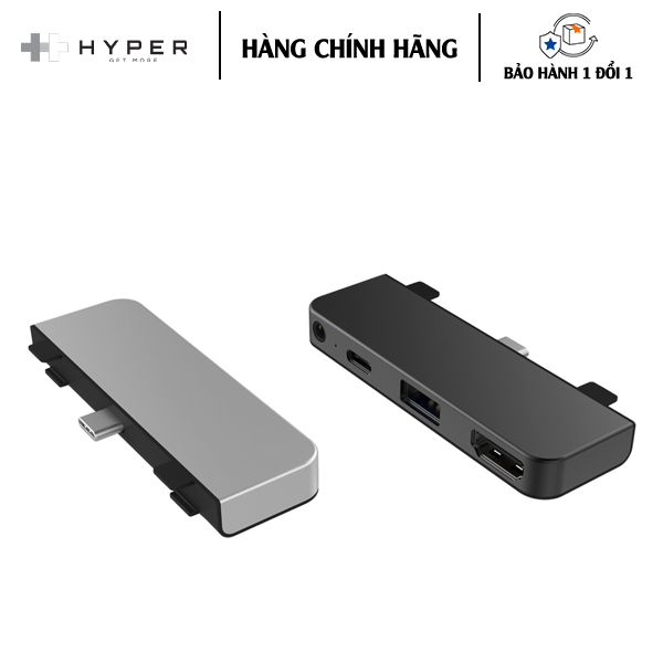 CỔNG CHUYỂN CHUYÊN DỤNG HYPERDRIVE DÀNH CHO IPAD PRO 4 IN 1 HDMI 4K/30HZ USB-C HUB - Hàng Chính Hãng