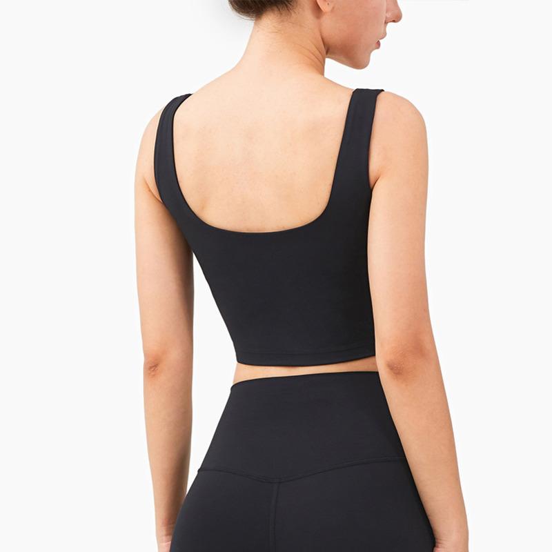 NCLAGEN Thể Thao Áo Vest Nữ Sâu Chữ U Lưng Push-Up Yoga Bra Tập Gym Tập Thể Gợi Cảm Chạy Crop Top Xe Tăng dây Đồng Màu Tập Thể Dục Hàng Đầu