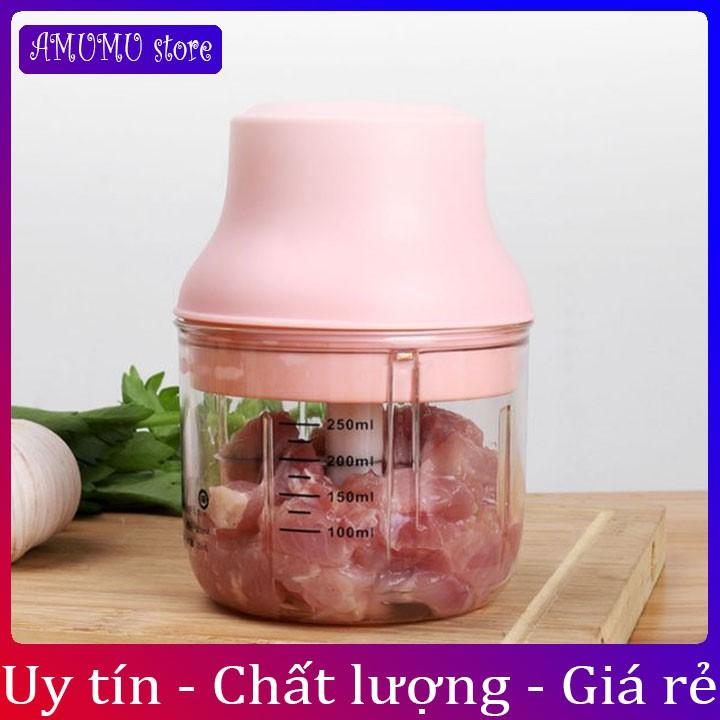 Máy xay thịt mini-máy xay tỏi ớt mini đa năng mẫu mới